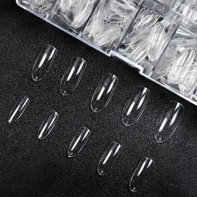 Certification MSDS incluse Ongles artificiels en plastique personnalisés Conseils d'ongles à couverture complète 100 pièces françaises courte C courbe Xl