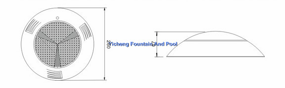 6W - 30W Above Ground Swimming Pool Flat Light , Underwater Lights White / Warm white / RGB