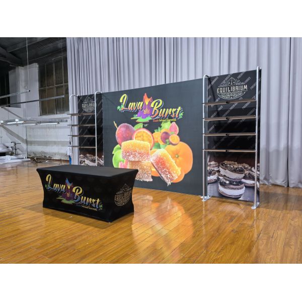 Modular Exhibit Booths 3x6m Tension Fabric Display Booth For Event