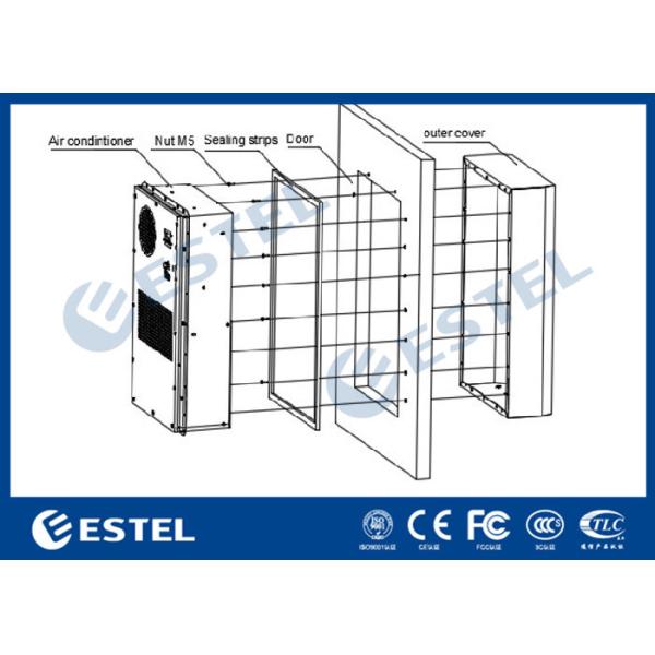 Door Mounted Outdoor Cabinet Air Conditioner 220VAC Power Supply 65dB Noise