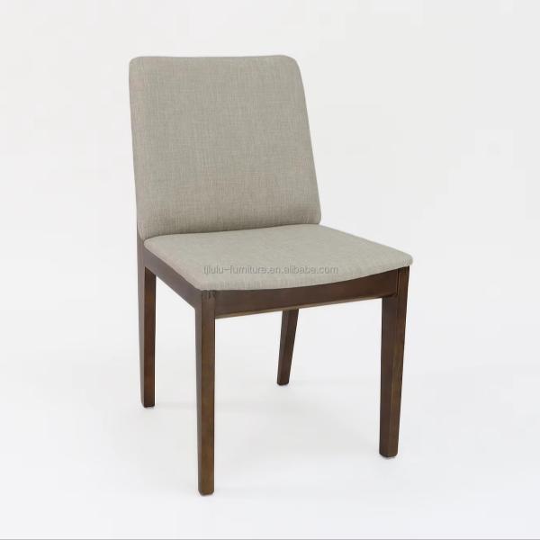 Modern Style Nitrolacquer Finish Solid Wood Dining Chair with Upholstery and Accent Arm