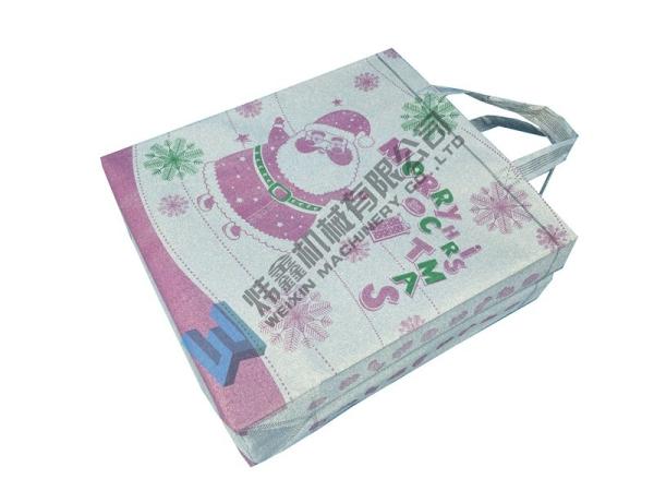 Wholesale non-woven top quality custom glitter tote shopping bag for Christmas Festival