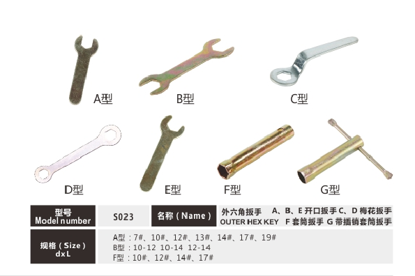 17mm Tubular Box Spanner , Long Tube Spanner Yellow Zinc Plated Surface