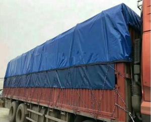 Anti-UV Retardante de incêndio Tarpaulin Truck Cover Heavy Duty com flaps de
