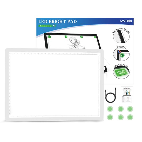 640x466x12mm LED Drawing Board Light Pad with 6 Color Temperatures Memory Function and Plastic Material CE FCC Certified