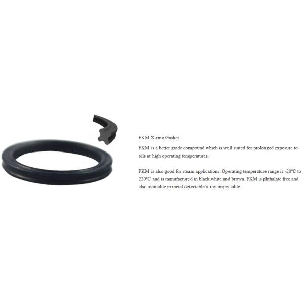 Черные масляные и газовые уплотнители Quad Ring FPM топливное сопротивление