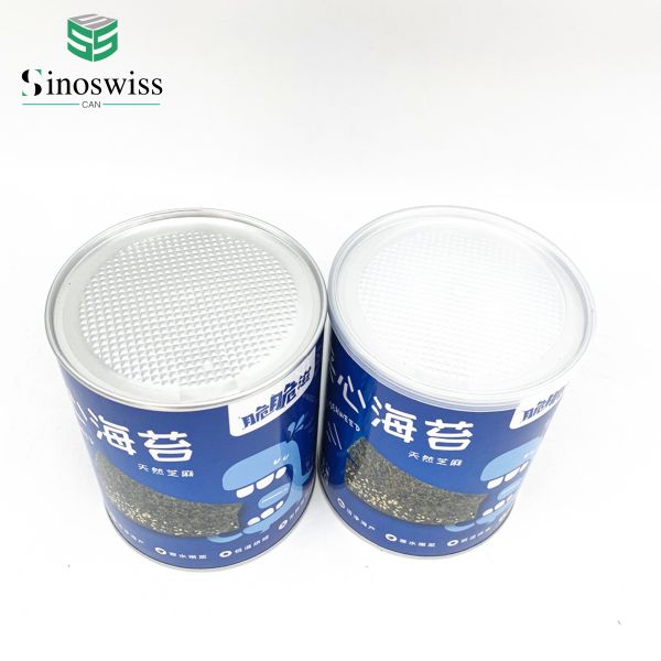 Moisture Resistant Snack Food Paper Cans Cylinder Packaging For Seaweed Dried Food