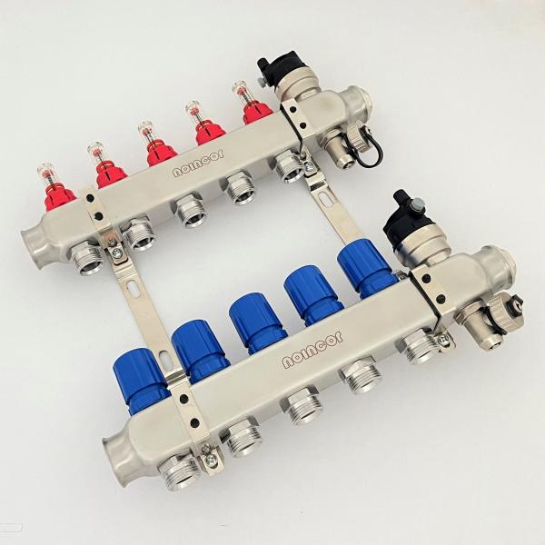 Under Floor Central Heating Manifolds ,Stainless Steel Flow Meter Manifold