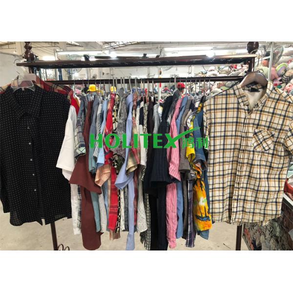 Korean Style Second Hand Mens Shirts Short Sleeves For Southeast Asia
