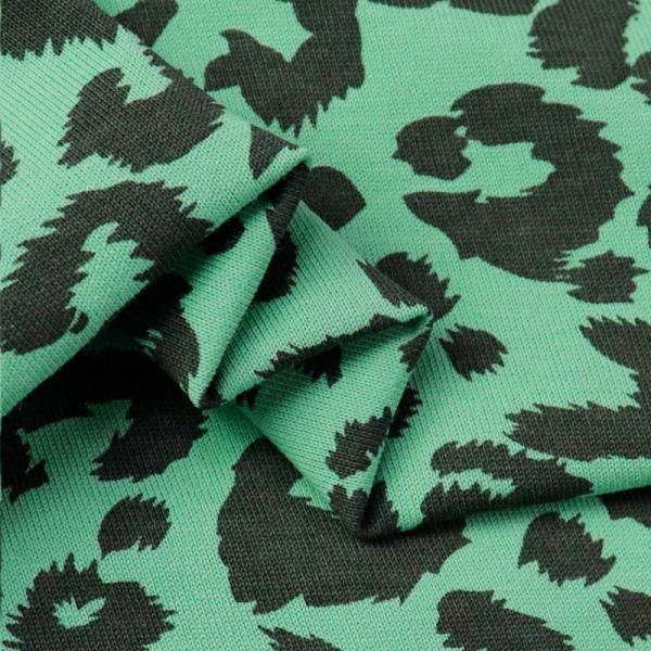 Простирание 100% Cotton180cm связало ткань Джерси печати леопарда ткани 240gsm