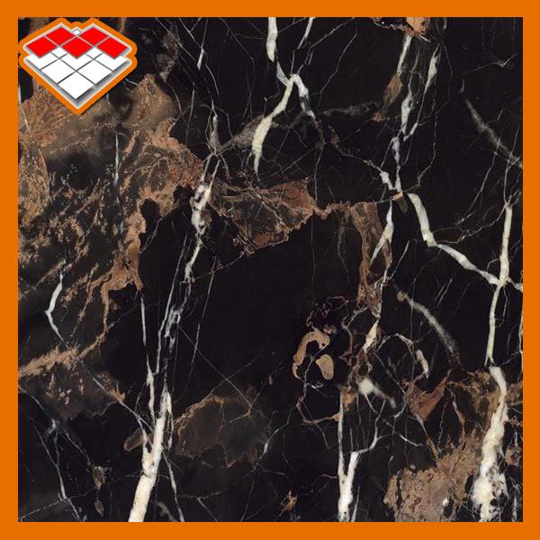 Portoro Black Marble Slab OEM Service For Bathroom Floor Decoration