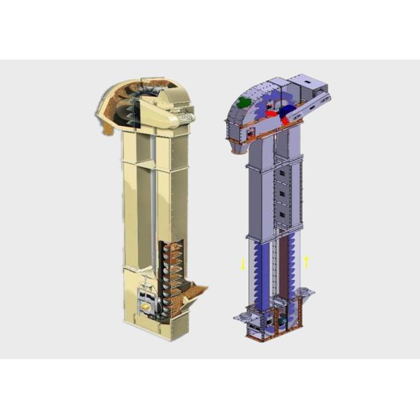 Клинкер цемента пудрит вертикальный ковшовый элеватор 16T/H
