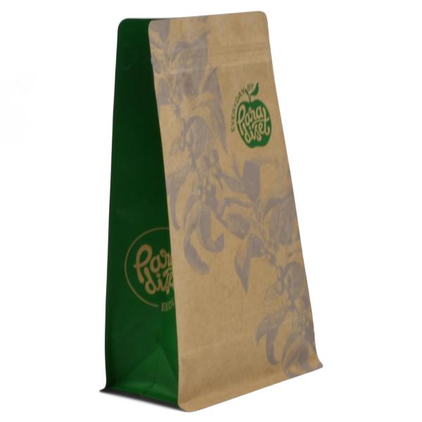 Reuseable Aluminum Foil Printed Flat Bottom Foil Coffee Bags