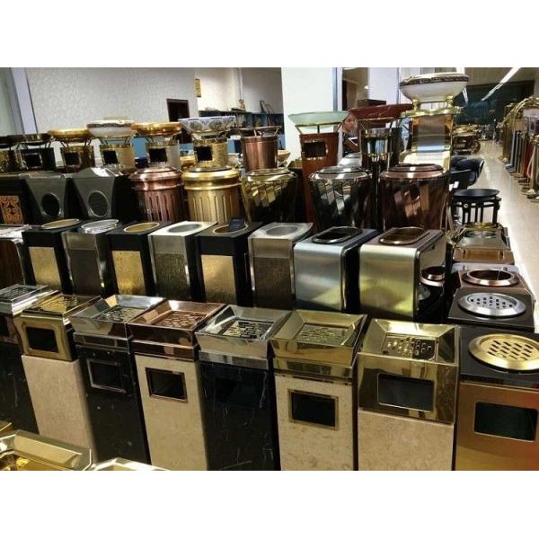 Оборудования гостиничного сервиса гостиничного номера/бочонок земной золы нержавеющей стали с цветом золота открытого верхнего Аштрай Титанюм