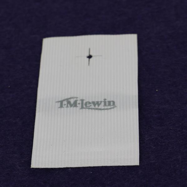 100% Polyester Straight Cut Fabrics Woven Neck Labels for Clothing Garments