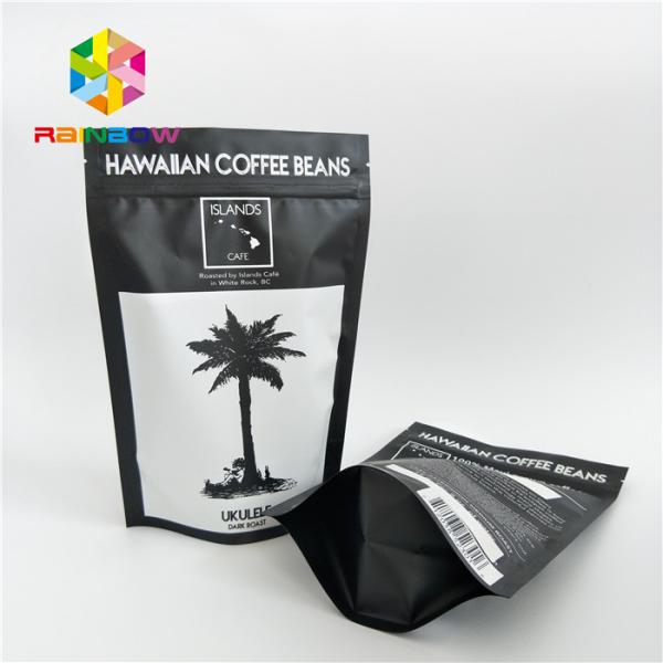 Resealable k Stand Up Coffee Pouches Bag For Food , Custom Size