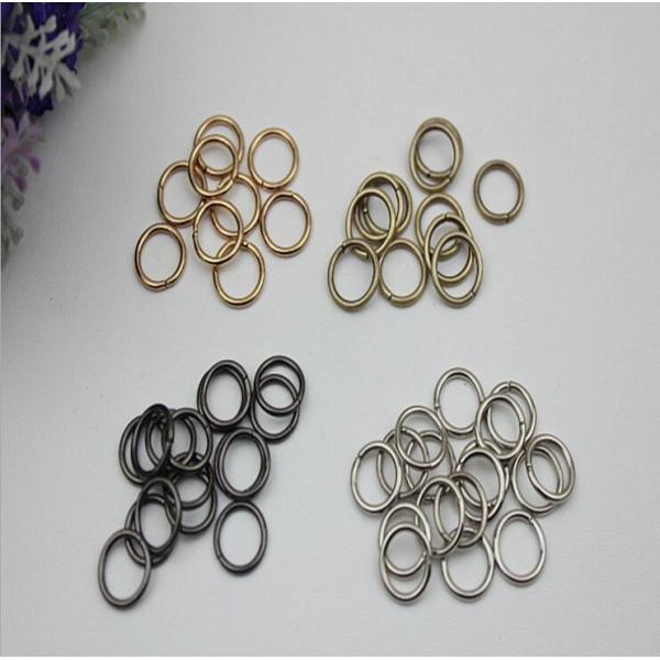 Guangzhou factory sales bag parts and accessories gold 10 mm round metal wire iron buckles