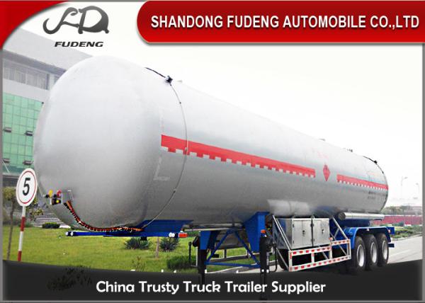 56.7 CBM LPG Fuel Tanker Semi Trailer With ABS Brake System 2 / 3 / 4 Axles