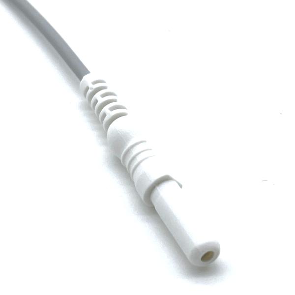 Electrodo de plomo de cable personalizado Tens Cable 1,5 mm 2,0 mm electrodo de alfiler de hombre a mujer para ECG