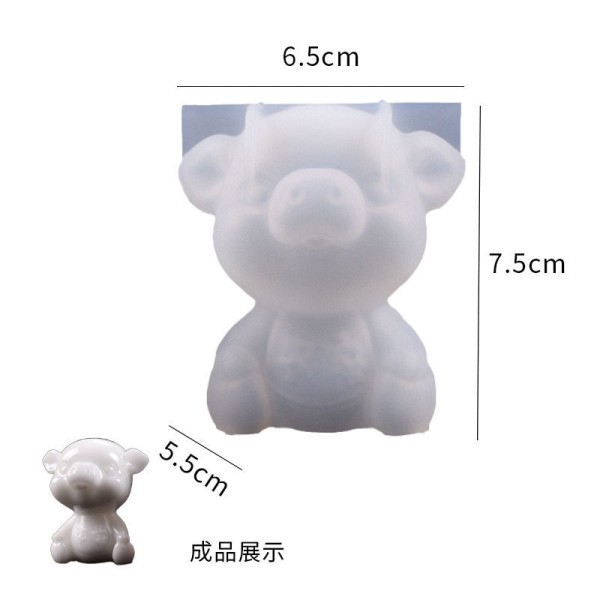 Crystal dropper mold, multiple teddy bear geometric animal 3D unicorn blessing rabbit silicone molds