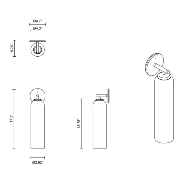 Modern Float Hover Wall Sconce Minimalist Glass Tall Wall Sconce Led Light for Living Room / Bash Room