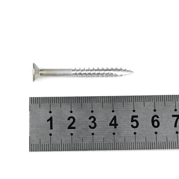 SUS410 Pozidriv 50mm Flat Head Chipboard Screw for Cement Fiberboard Installation