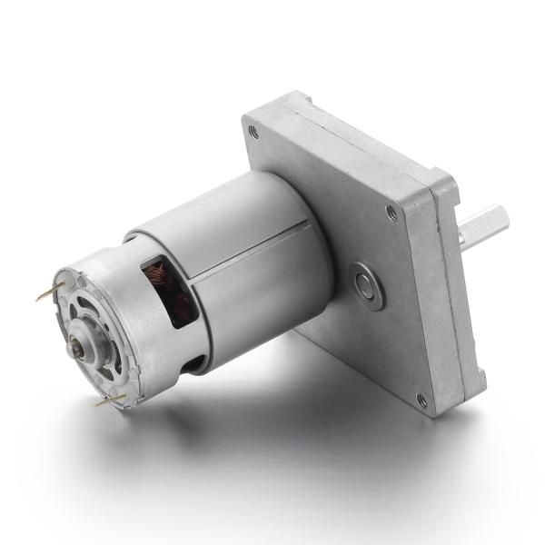 Silver 42mm High Torque Square Spur Gear DC Motor 12V 24V 21.1W Brushed DC Gear Motor