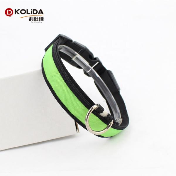 Polyester Adjustable Led Light- Up Pet Leash , Led Dog Light Collar
