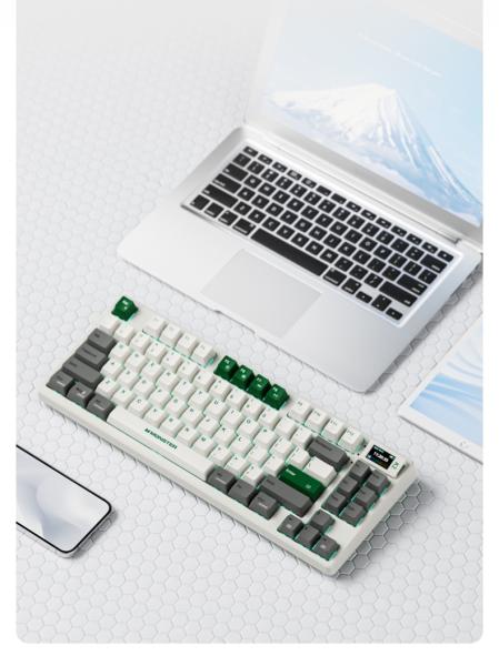 Monster K2 Green ABS Mechanical Typing Mouse With 4000mah Battery