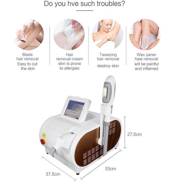 60Hz Opt Shr Ipl Hair Removal Machine Pain Free Intense Pulsed Light