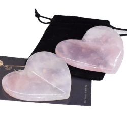 Natural Rose Quartz Gua-Sha Tool Wave Shape Massage Therapy with Engrave Logo