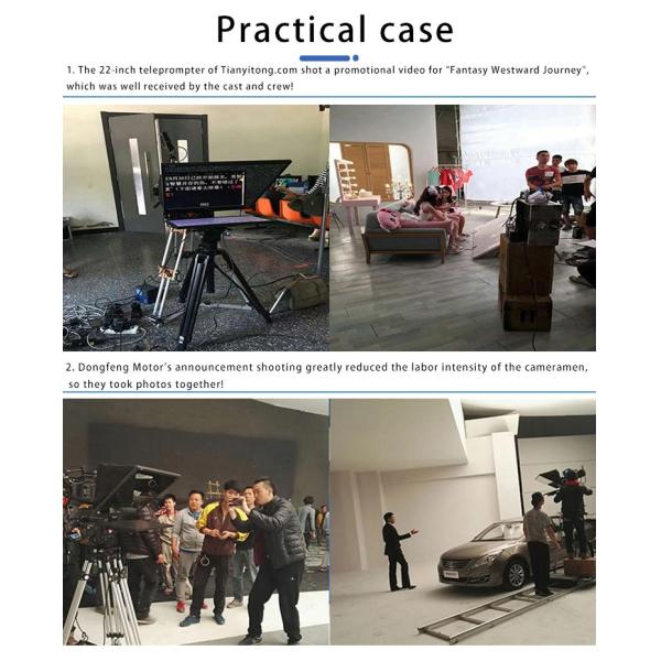 2 мм стеклянная рамка Teleprompter Kit для 24-дюймовой студии вещания и 10-30 футов расстояние