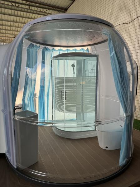 Full House Outdoor Prefabricated Luxury Glass Polycarbonate Garden Double Dome House