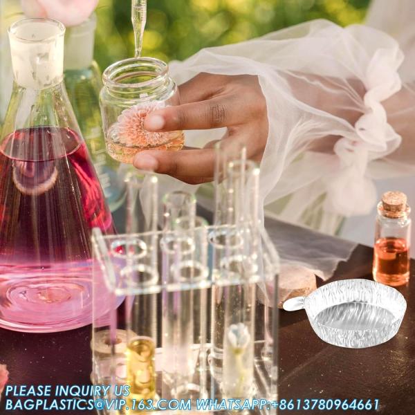 Aluminum Weighing Boats Liquid Mixing Foil Trays Aluminum Weighing Pan Foil Reusable Chemistry Weighing Pan for Lab