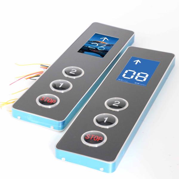 Modern Black Glass Elevator Cop LOP Panel Up/Down Arrow Call Button for Hall Surface Mounted Parts