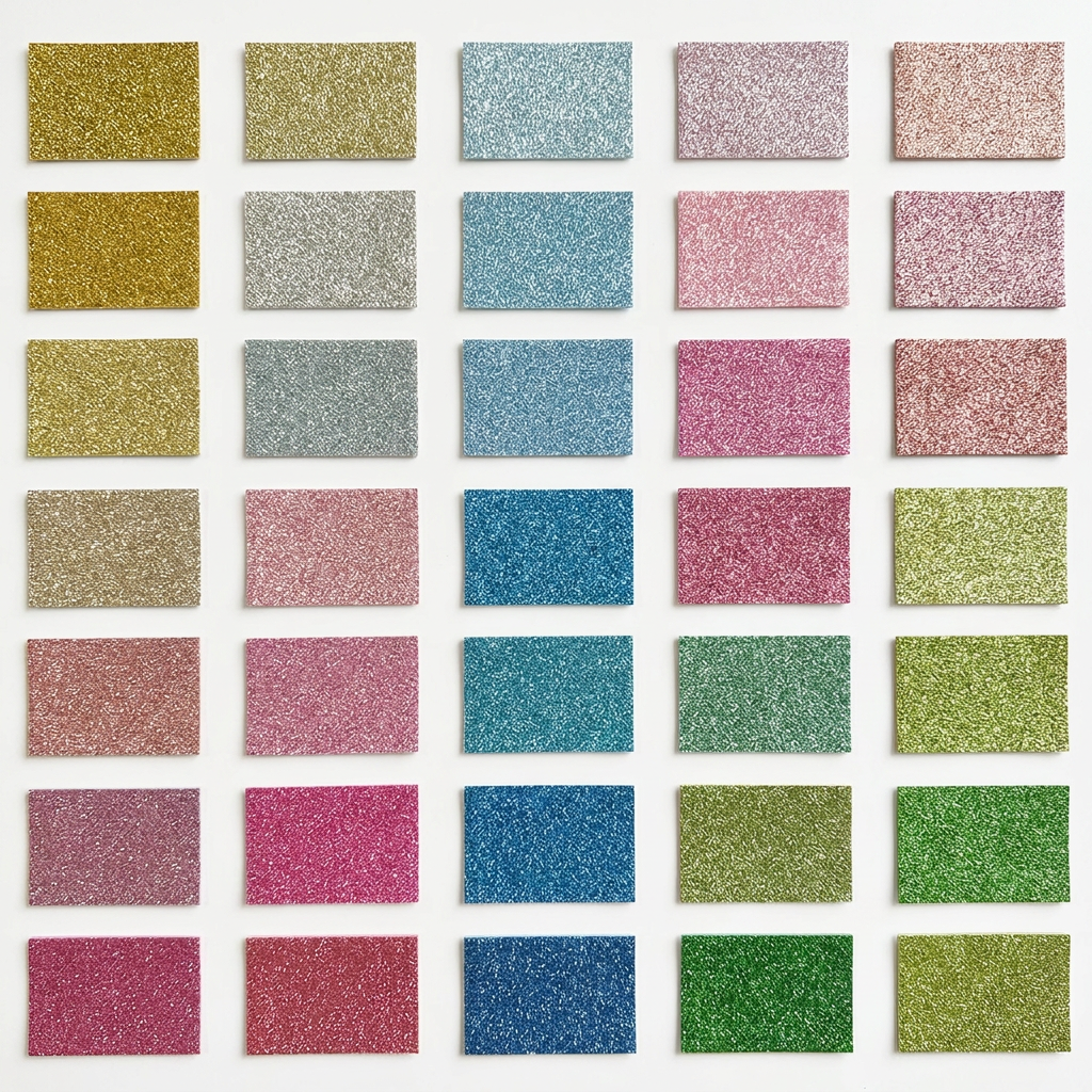 Hexagon Glitter Faux Leather Sheets for Jewelry Box Packaging and DIY Craft Material