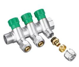 1/4'' Brass Garden Hose Manifold DIN 259 BS2779 with Plastic Handle​