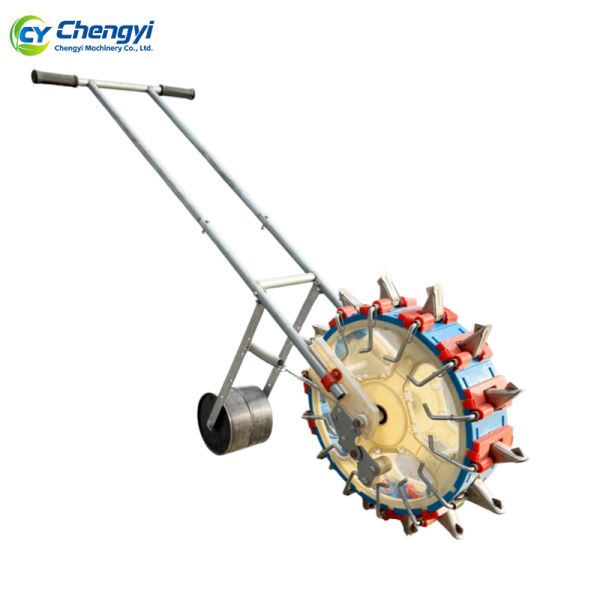 Durable Polycarbonate Hand Push Seeder with Precision Metering and Ergonomic Handle for Manual Garden Sowing