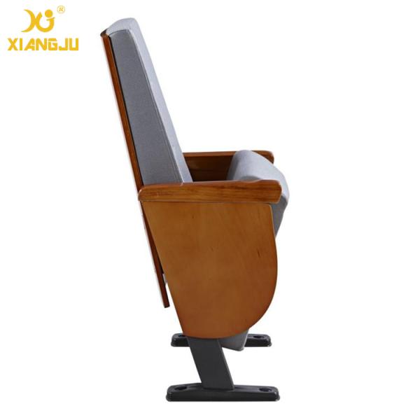 Red Movie Theater Seats With Fabric Upholstery / Molded Veneer 10 MM Cold Rolled Metal Legs