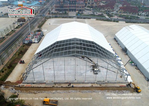 UV Resistant Outdoor Exhibition Tents / Polygon Roof Festival Marquee Tent, big clear span polygon tent for exhibition