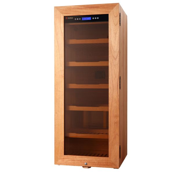 Nordic Minimalist Solid Wood Cigar Cooler Humidifier With Integrated Lighting
