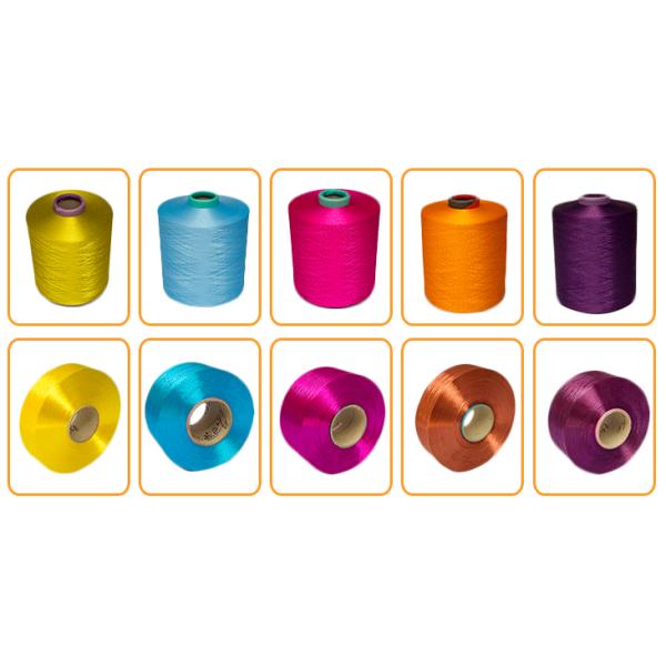 Colorful Polyester FDY Yarn , 100D / 36F Polyester Filament Yarn For Swing Socks