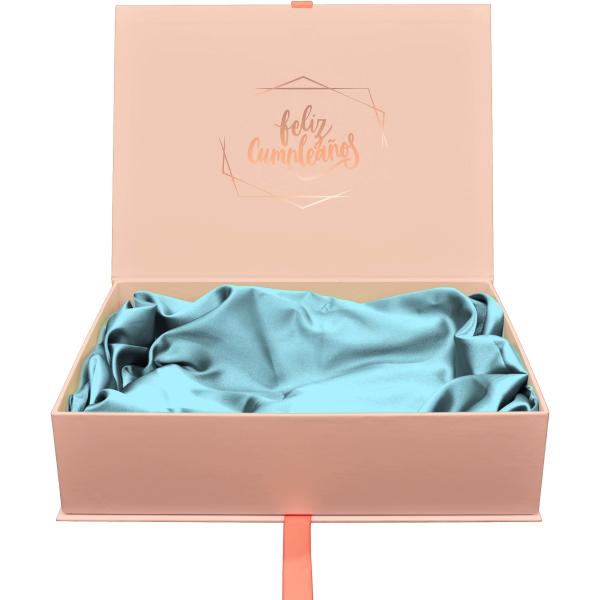 Pink Christmas 157G 2mm Cardboard Gift Boxes , Wine Accessory 5x5 Gift Box