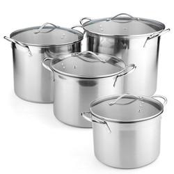 Good Selling 18/8 Stainless Steel Soup Pots Multi-user Stew Pots Cooking Pots With Binaural Handle