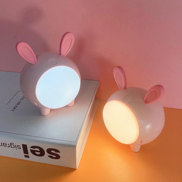 3 Color Bedside Night Light Temperture Cute Led Touch Usb Charging Stepless Dimming For Kids Bedroom