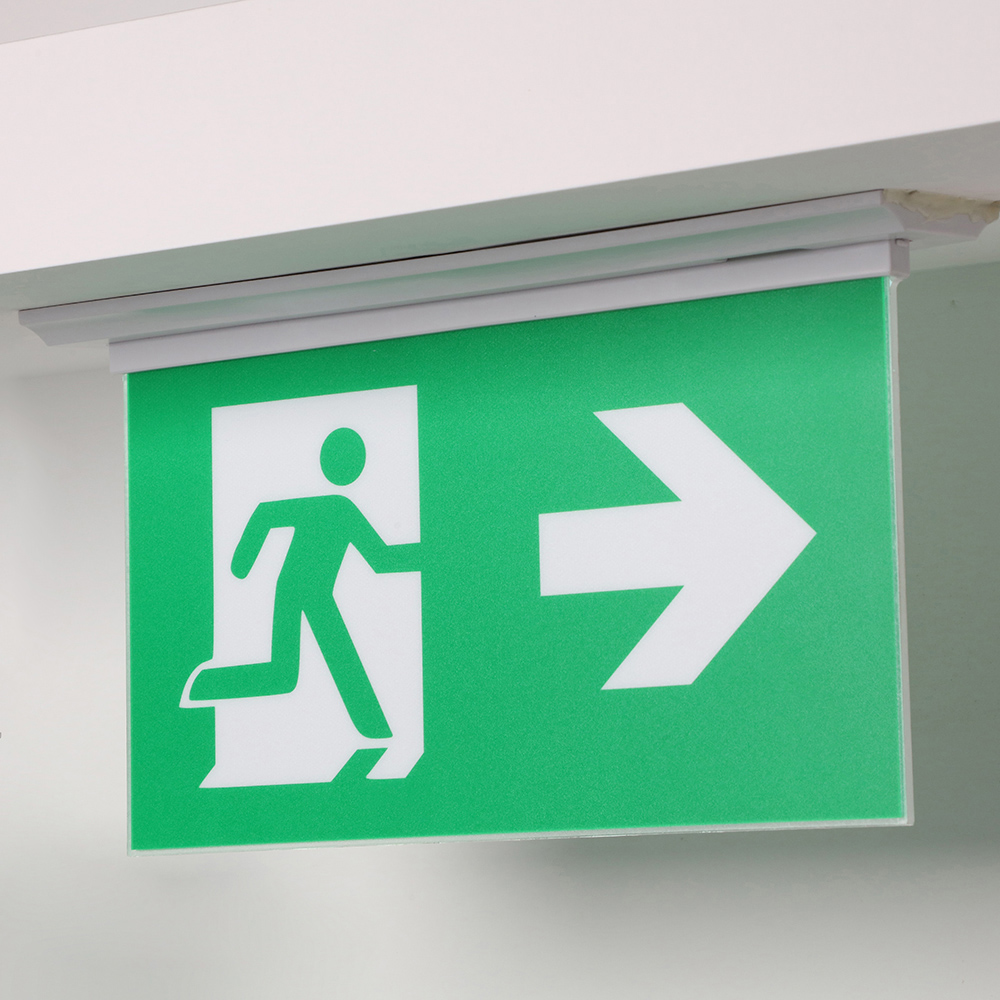 Double Sided Emergency LED Exit Sign with 3 Hours Backup IP20 Rated and 3-Year Warranty