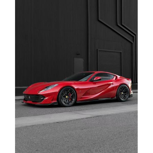1016 Ferrari Body Kit 812 190mm Carbon Fiber front bumper diffuser Spoiler