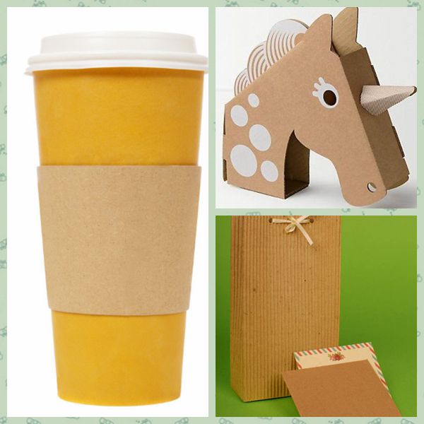 Paperboard складного коричневого цвета 2ply 3ply гофрируя для рукава чашки Повторно использованный paperboard коричневого цвета 2ply 3ply рифленый для таможни рукава кофе напечатал