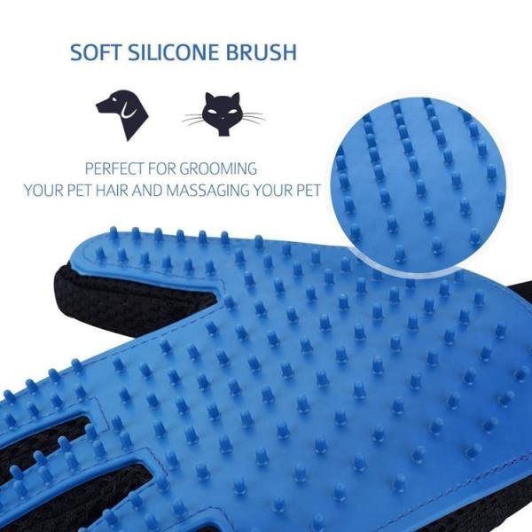 Eco - Friendly True Touch Grooming Glove Furniture Cleaning Five Finger Bath Glove