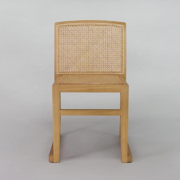 Solid Wood Dining Chairs U Stackable Rattan Backrest Furniture for Hotel Restaurant NO Folded Furniture Finish Nitrolacquer